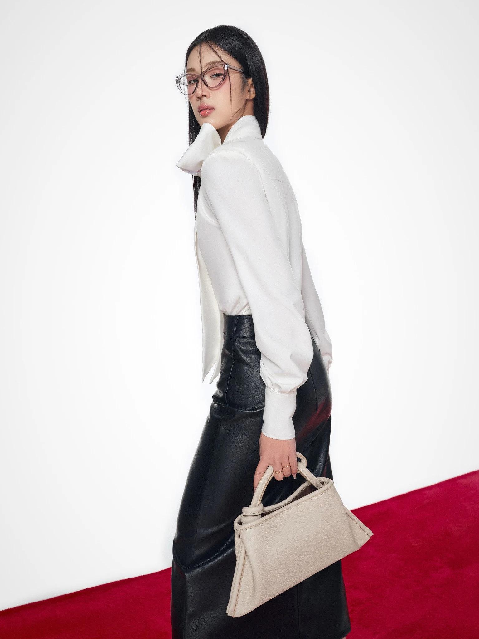 Ivory scarf collar shirt - Image 2